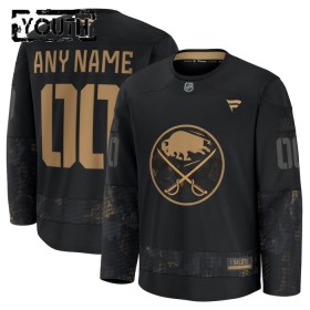 Maillot de Hockey Buffalo Sabres Personnaliser Fanatics Military Appreciation Practice 2024-25 Noir - Enfant